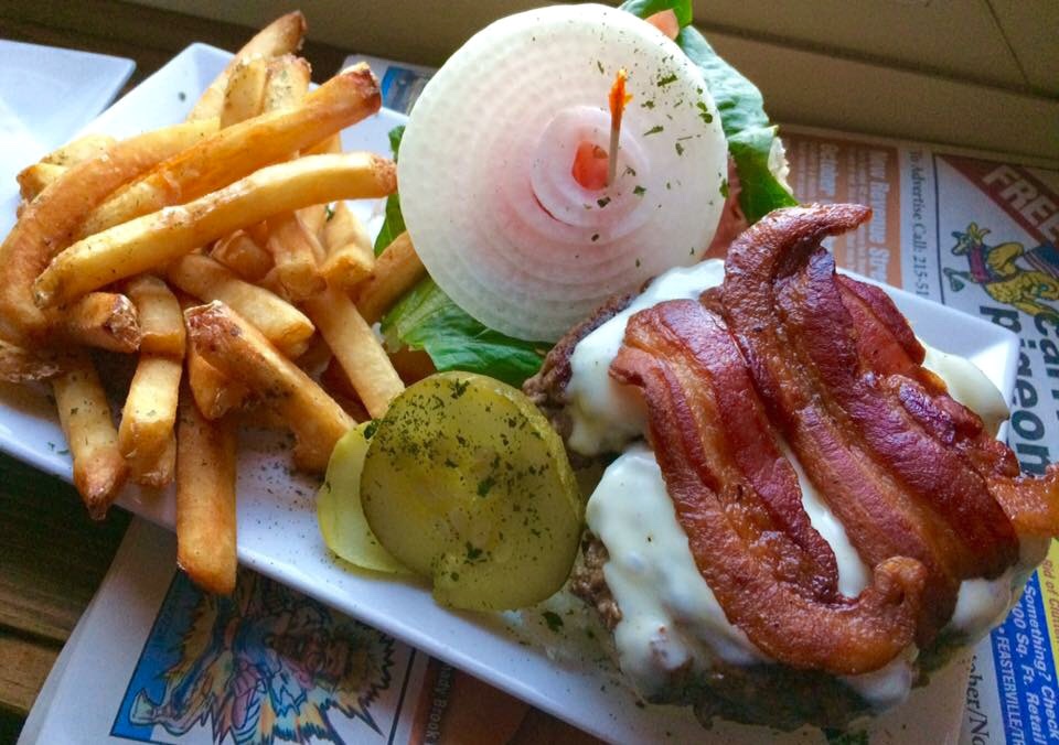 California Bacon Cheeseburger (10 oz.) at The Pines Tavern Bristol PA